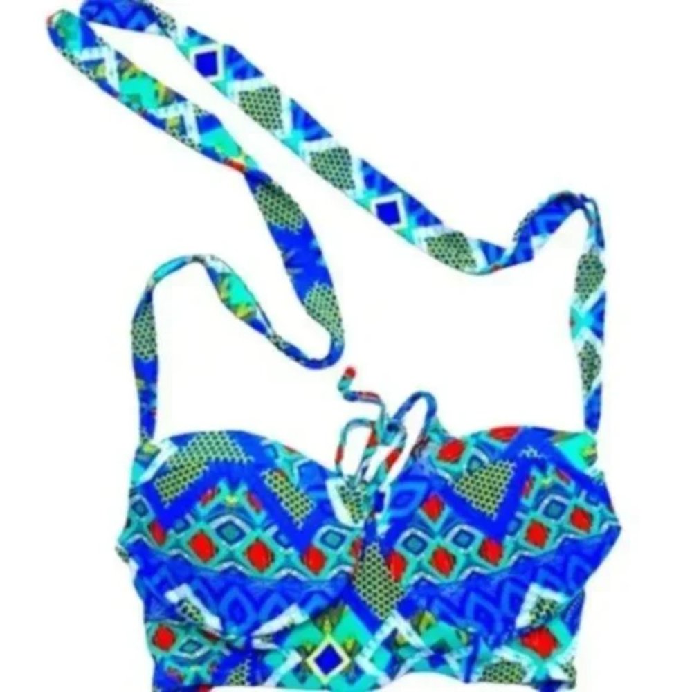 Womens M MLM Vibrant Bohemian Coconut Girl Mermaidcore Bikini Bra Swim Top ♥️